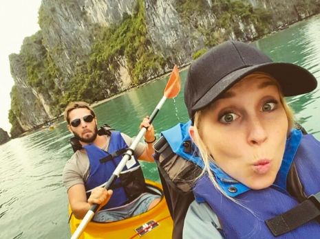 Kayaking Halong Bay, Vietnam