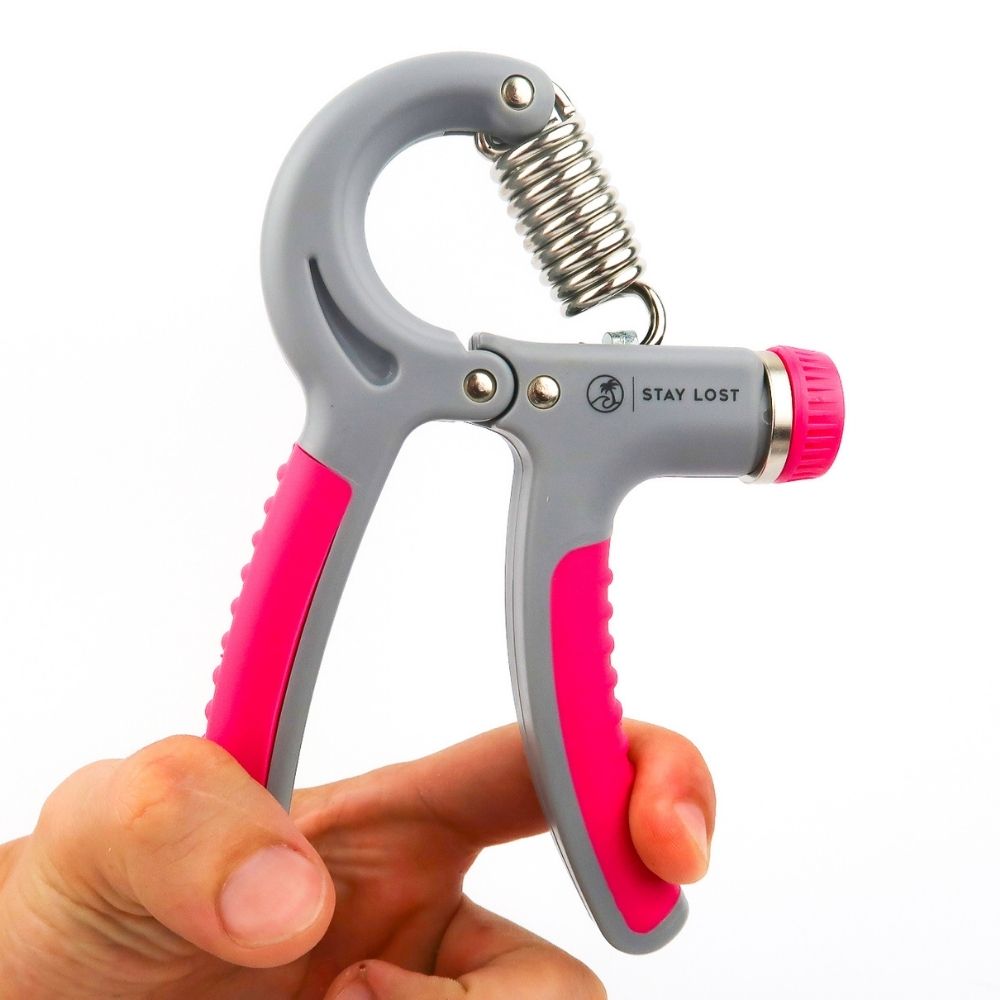 Stay Lost Pink Adjustable Grip Strengthener Thumb & Index Finger Grip